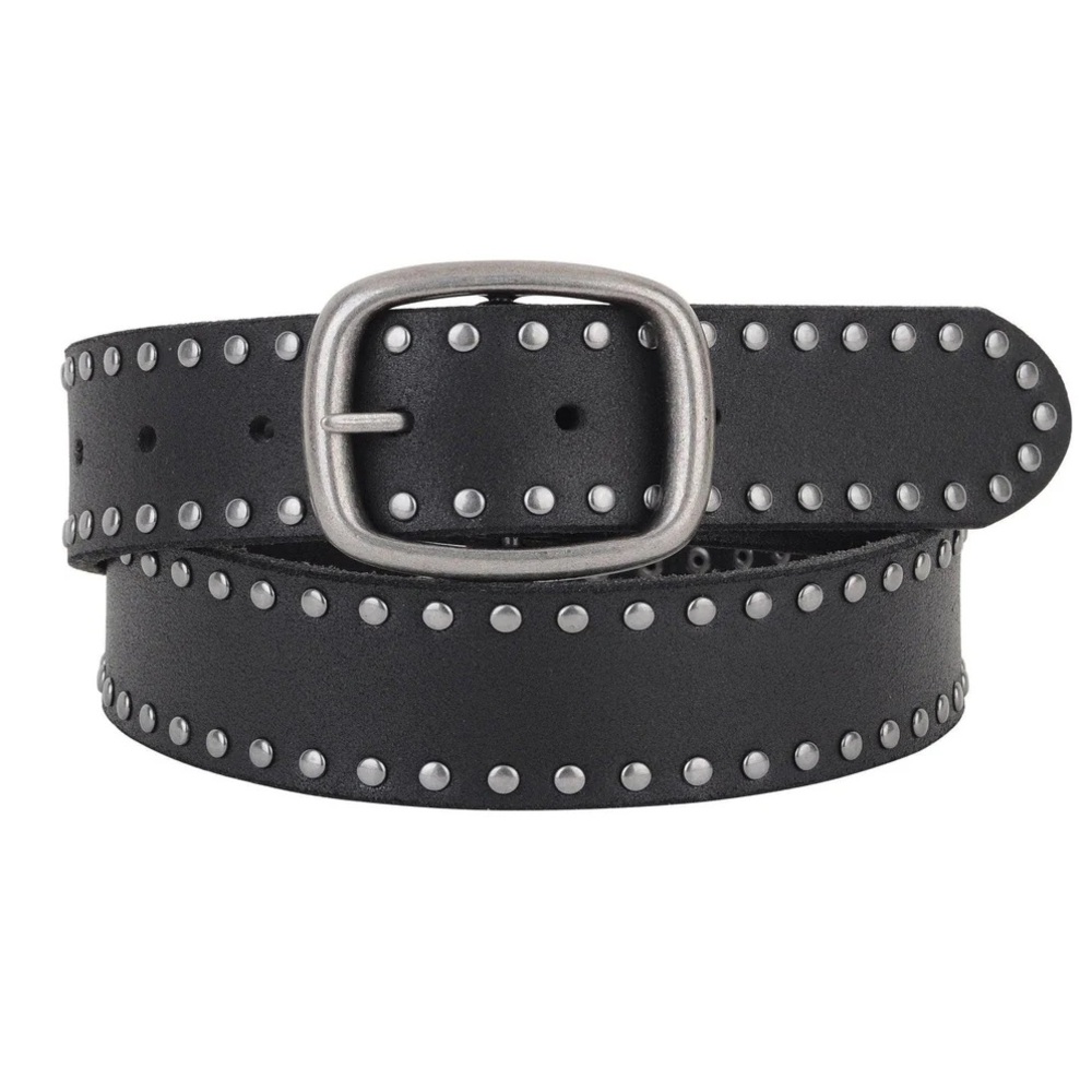 NWT STUD LINED GENUINE LEATHER BELT by Most Wanted